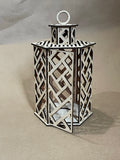 Basket Weave Pattern Lantern Light Box - Laser Cut Unfinished Wood Project