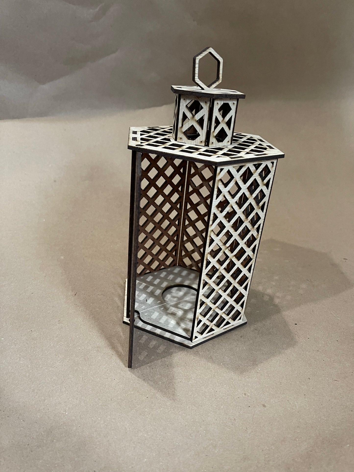 Lattice Pattern Lantern Light Box - Laser Cut Unfinished Wood Project ...