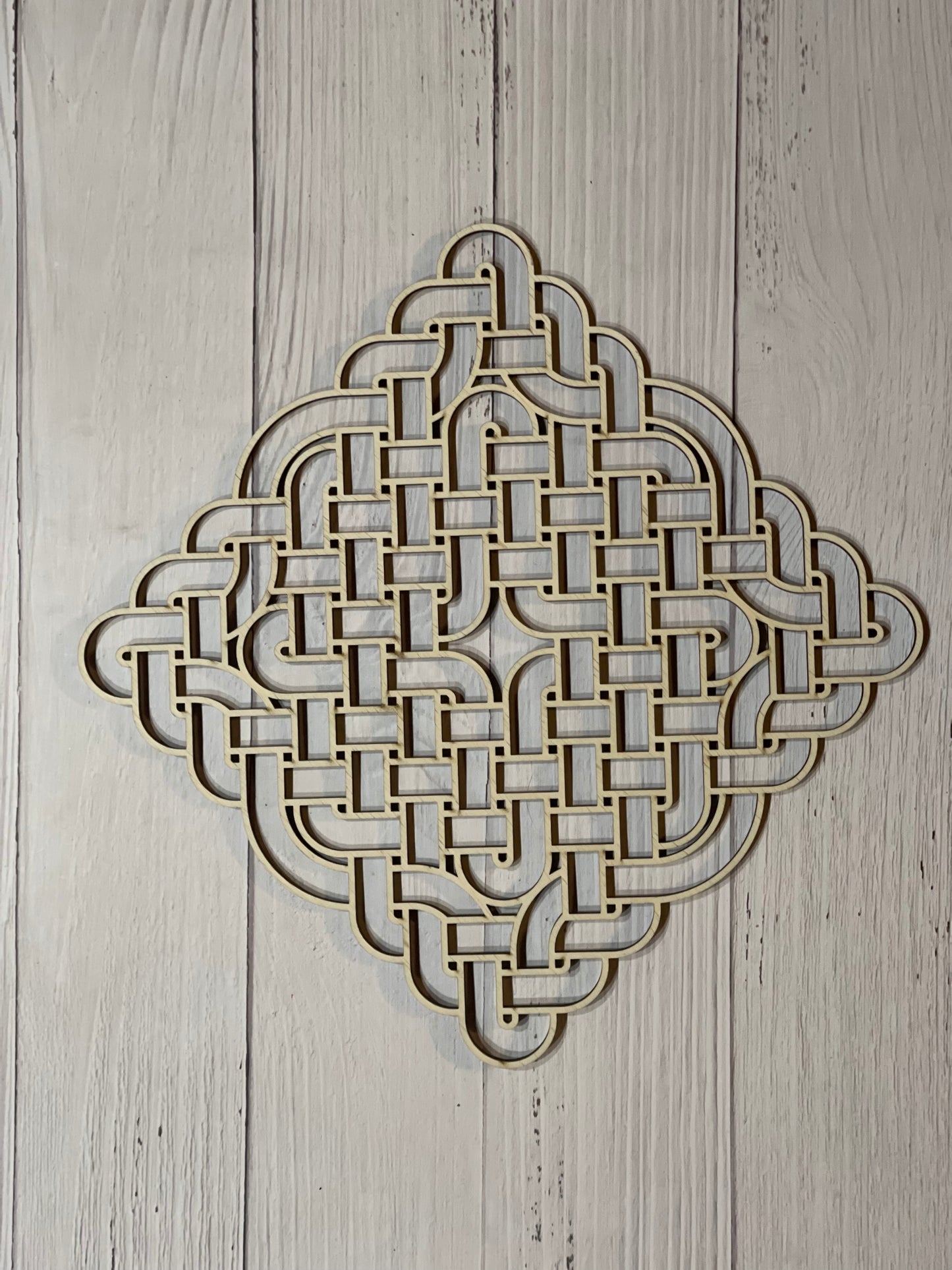 Celtic Knot Mandala Unfinished Wood. DIY wood cutout. Unfinished laser cut wood resin frame.