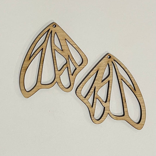 Wings Blank Wood Earrings. DIY jewelry. Unfinished laser cut wood jewelry. Wood earring blanks. Unfinished wood earrings. Wood jewelry blanks.