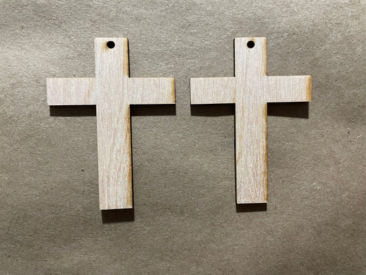 Cross Blank Wood Earrings. DIY jewelry. Unfinished laser cut wood jewelry. Wood earring blanks. Unfinished wood earrings. Wood jewelry blanks.