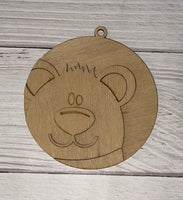 Build your Own Polar Bear Unfinished wood ornament