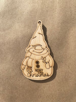Gnome Unfinished wood ornament