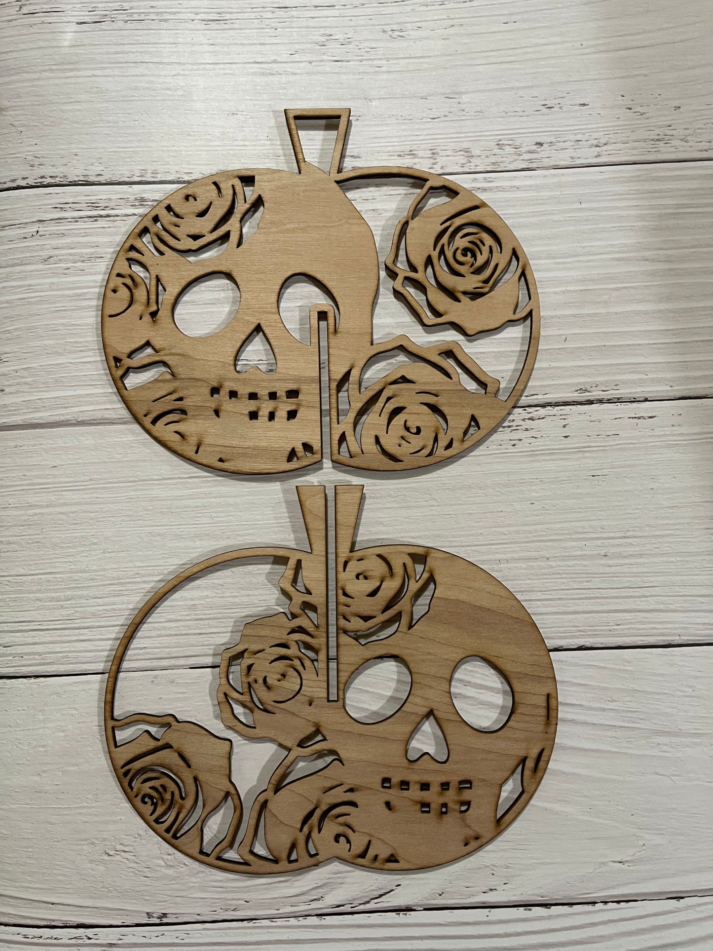 3D Floral Skull Pumpkin Unfinished Wood Blank. DIY wood cutout. Diy painting blank.