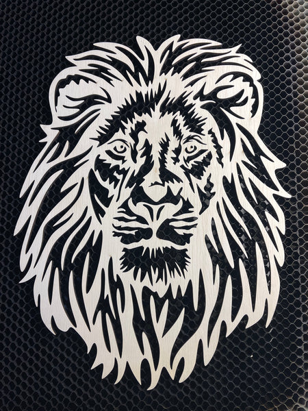 Lion Unfinished Wood Blank. DIY wood cutout. Wood mandala blank.