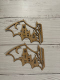 3D Bat Unfinished Wood Blank. DIY wood cutout. Diy painting blank.