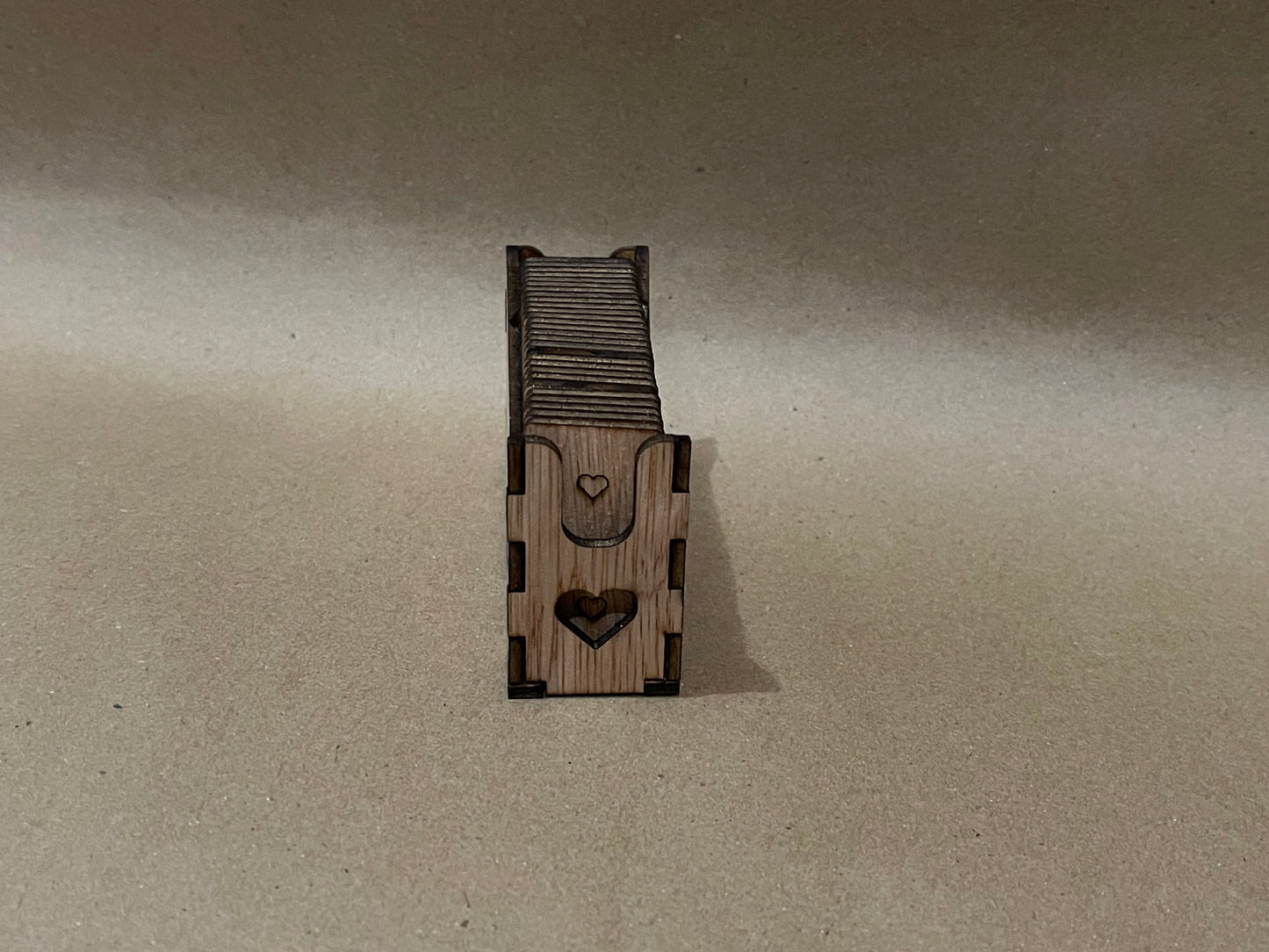 Heart Dominos Set with holder. Unfinished wood blank set