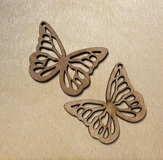 Butterfly Blank Wood Earrings. DIY jewelry. Unfinished laser cut wood jewelry. Wood earring blanks. Unfinished wood earrings. Wood jewelry blanks.