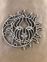 Sun and Moon Unfinished Wood frame. Resin art frame. DIY wood cutout. Unfinished laser cut wood resin frame.