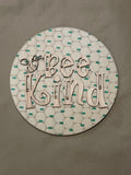 Bee Kind Hex Style Round Sign Blank Set