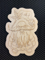 Christmas Gnome Laser Cut and Scored Unfinished Wood Project with 3M adhesive added