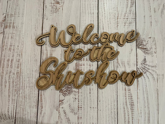 Welcome to the Shitshow Unfinished Wood frame. Resin art frame. DIY wood cutout. Unfinished laser cut wood resin frame. Wood blanks.