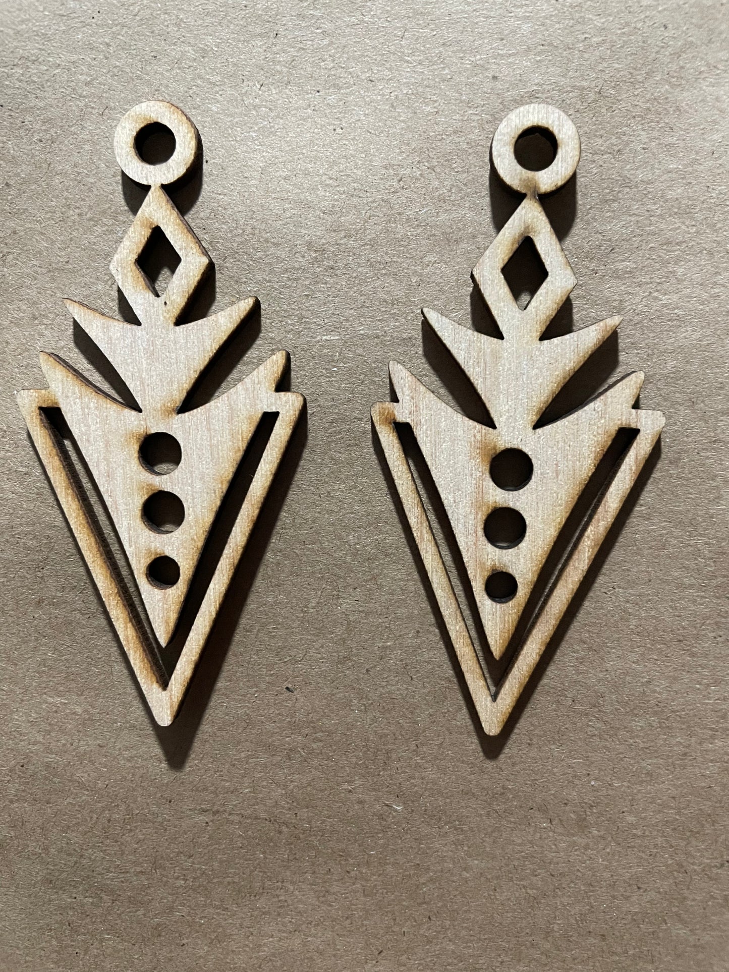 Arrow Blank Wood Earrings. DIY jewelry. Unfinished laser cut wood jewelry. Wood earring blanks. Unfinished wood earrings. Wood jewelry blanks.