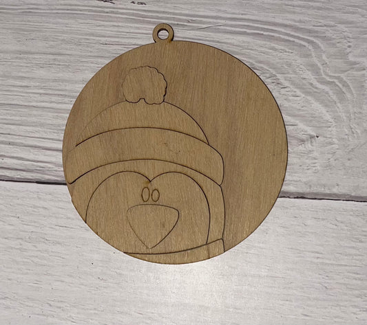 Build your Own Penguin Unfinished wood ornament