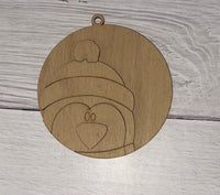 Build your Own Penguin Unfinished wood ornament
