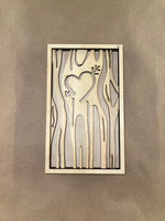 Carved Tree Unfinished Wood frame. Resin art frame. DIY wood cutout. Unfinished laser cut wood resin frame. Wood blanks.