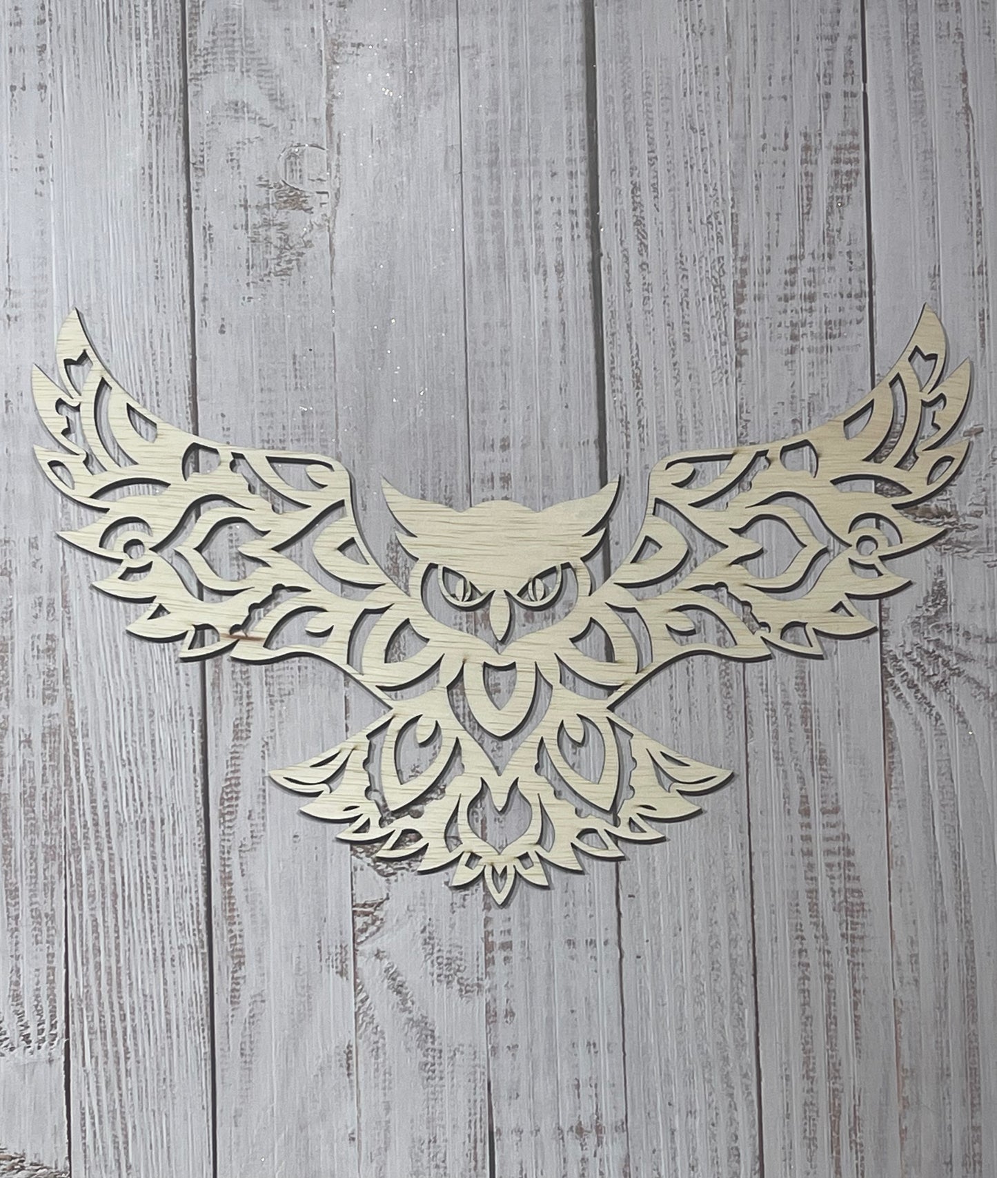 Owl Unfinished Wood frame. Resin art frame. DIY wood cutout. Unfinished laser cut wood resin frame. Wood blanks.