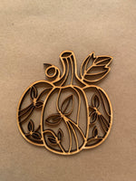 Pumpkin Unfinished Wood Resin Art Frame. Resin art frame. DIY wood cutout. Unfinished laser cut wood resin frame.